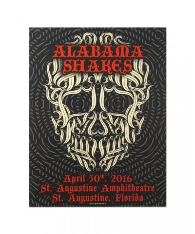 Alabama Shakes Show Poster - St. Augustine FL 4/30/2016 $9.30 Decor