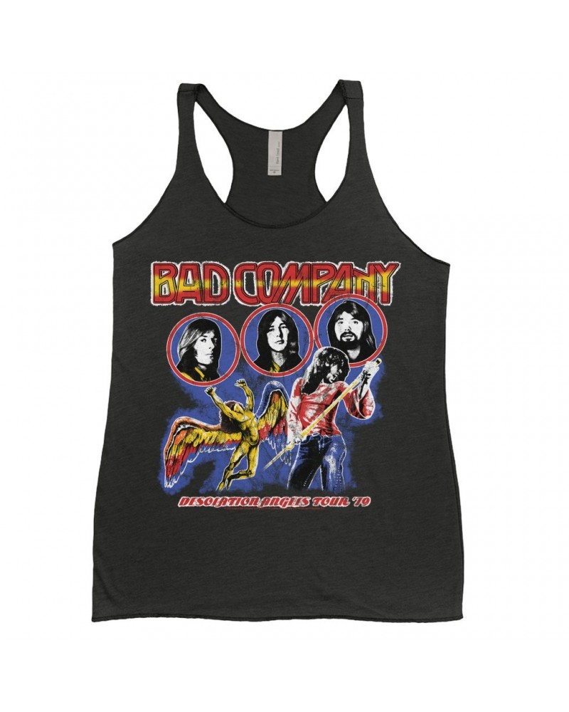 Bad Company Ladies' Tank Top | 1979 Desolation Angels Tour Distressed Shirt $8.97 Shirts
