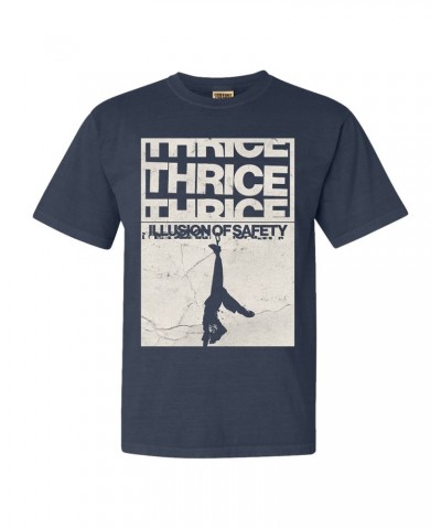 Thrice Hangman Discharge Denim Blue Tee $17.15 Shirts