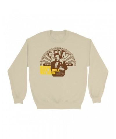 Elvis Presley Sweatshirt | Where Rock N' Roll Began Yellow Distressed Sweatshirt $10.83 Sweatshirts