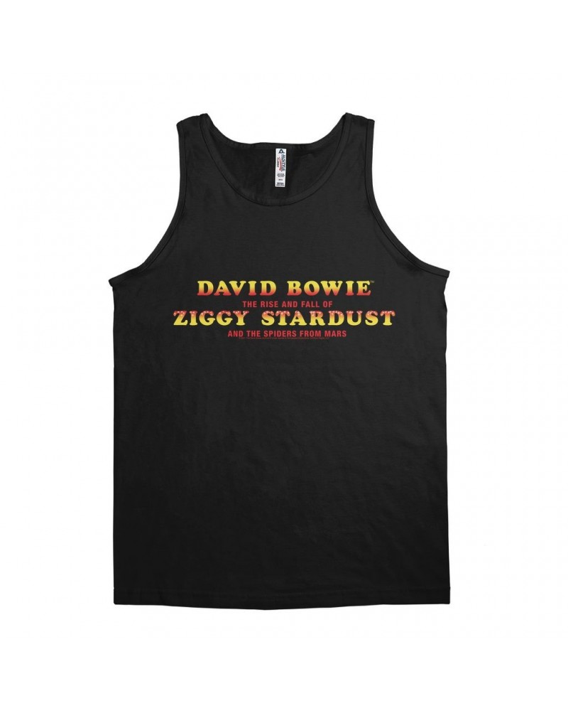 David Bowie Unisex Tank Top | The Rise And Fall Of Ziggy Stardust Logo Shirt $10.23 Shirts
