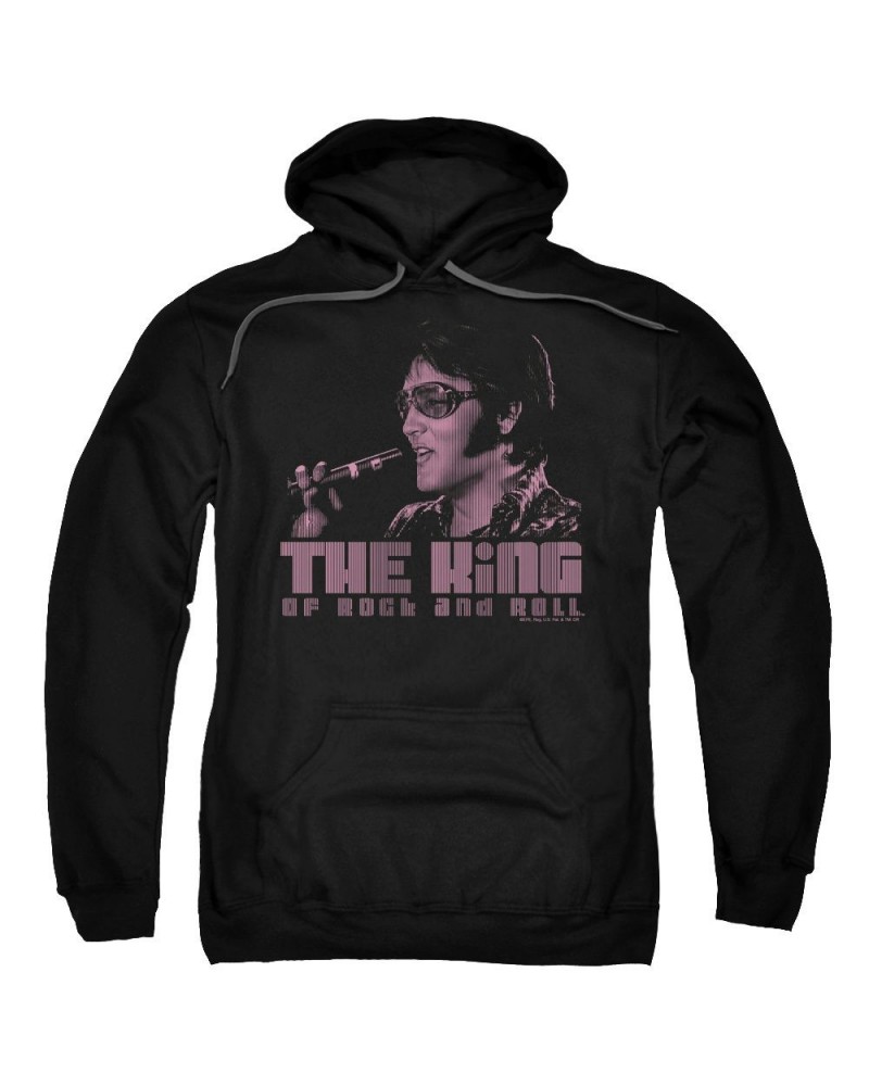 Elvis Presley Hoodie | THE KING Pull-Over Sweatshirt $10.56 Sweatshirts