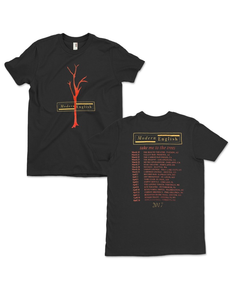 Modern English Trees Album Tee with 2017 Tour Dates $10.25 Shirts