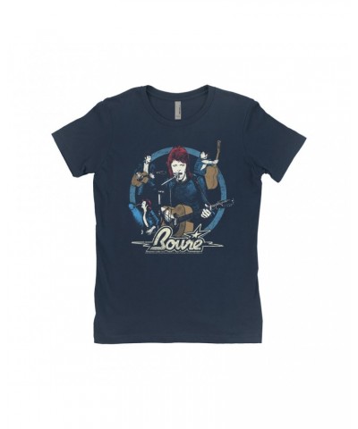 David Bowie Ladies' Boyfriend T-Shirt | Collage Design Distressed Shirt $10.73 Shirts