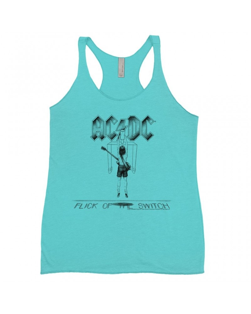 AC/DC Bold Colored Racerback Tank | Flick Of The Switch Album Sketch Shirt $8.69 Shirts