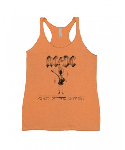 AC/DC Bold Colored Racerback Tank | Flick Of The Switch Album Sketch Shirt $8.69 Shirts