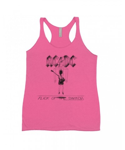 AC/DC Bold Colored Racerback Tank | Flick Of The Switch Album Sketch Shirt $8.69 Shirts