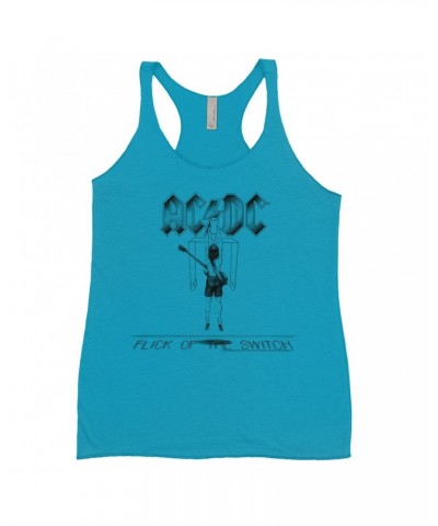 AC/DC Bold Colored Racerback Tank | Flick Of The Switch Album Sketch Shirt $8.69 Shirts