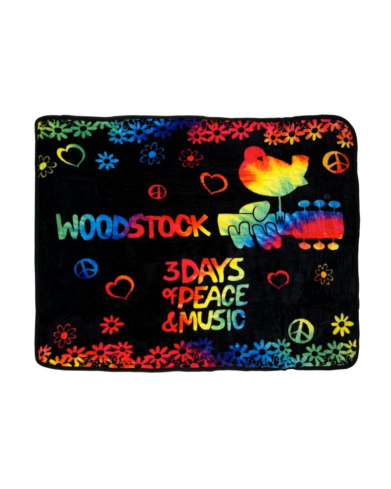 Woodstock 3 Days Of Peace Tie Dye Throw $15.20 Blankets