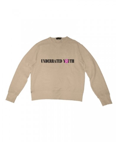 YUNGBLUD Underrated Youth Tan Crewneck $26.40 Sweatshirts