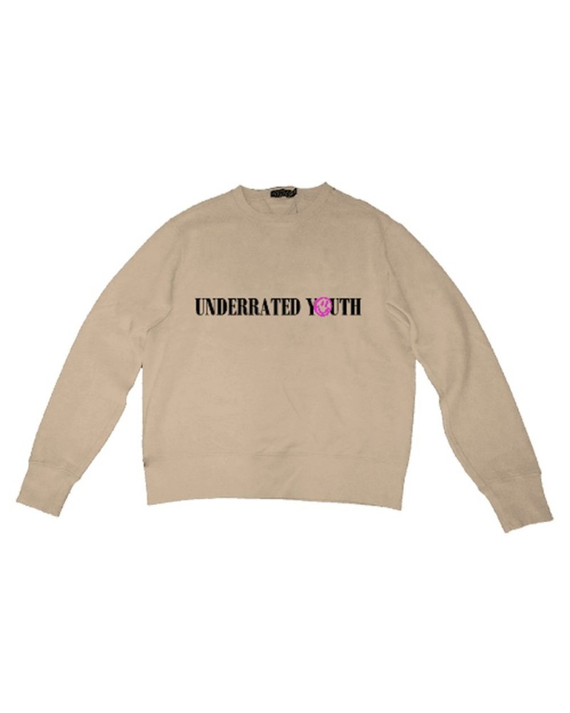 YUNGBLUD Underrated Youth Tan Crewneck $26.40 Sweatshirts