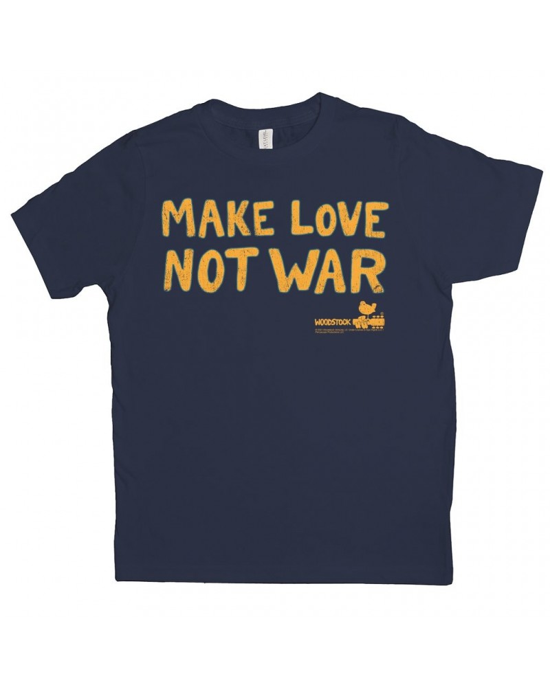 Woodstock Kids T-Shirt | Make Love Not War Distressed Kids Shirt $10.10 Kids