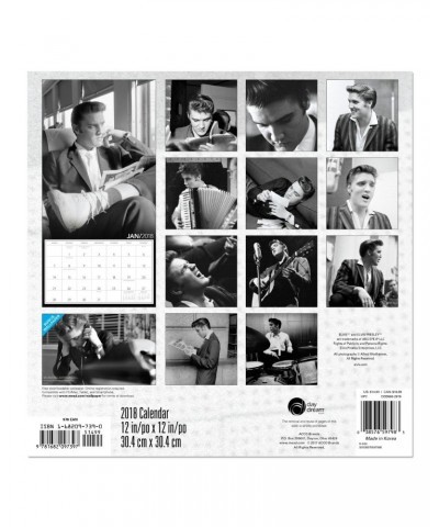 Elvis Presley 12" x 12" 2018 Wertheimer Wall Calendar $7.05 Calendars