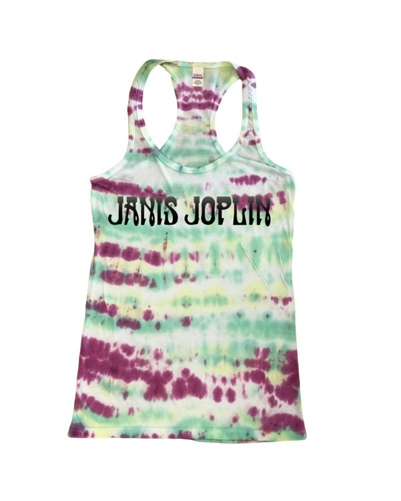 Janis Joplin Tie-Dye Logo Women's Racerback Tank Top $9.00 Shirts