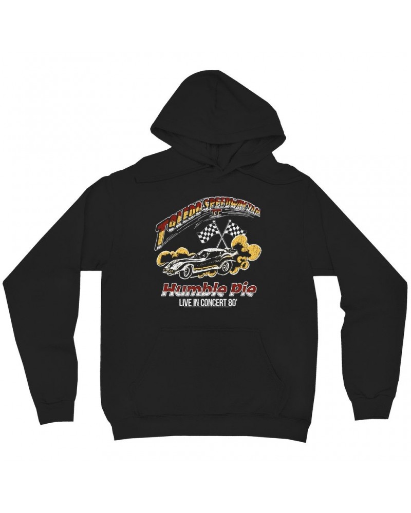 Humble Pie Hoodie | Toledo Speedway Jam II 1980 Distressed Hoodie $16.38 Sweatshirts