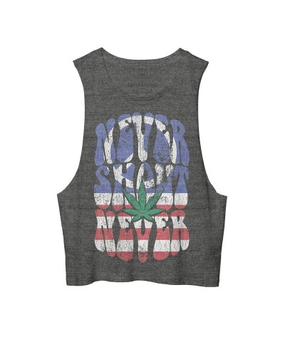 Never Shout Never Peace Weed Flag Cutoff Tank $9.60 Shirts