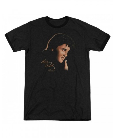 Elvis Presley Shirt | WARM PORTRAIT Premium Ringer Tee $8.80 Shirts