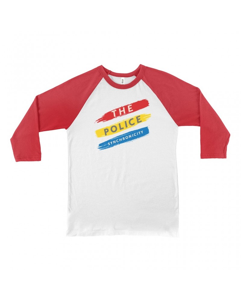 The Police 3/4 Sleeve Baseball Tee | Synchronicity In Color Shirt $11.98 Shirts