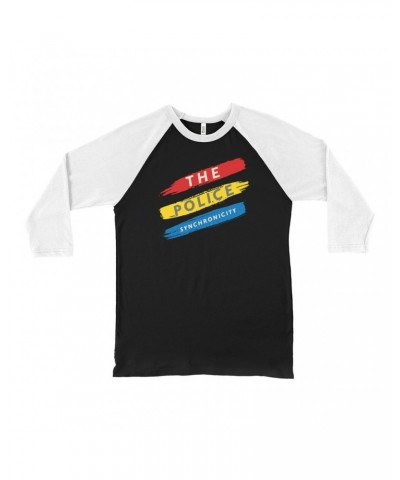 The Police 3/4 Sleeve Baseball Tee | Synchronicity In Color Shirt $11.98 Shirts