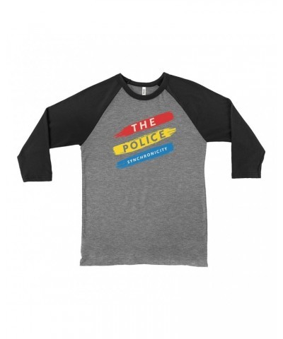 The Police 3/4 Sleeve Baseball Tee | Synchronicity In Color Shirt $11.98 Shirts