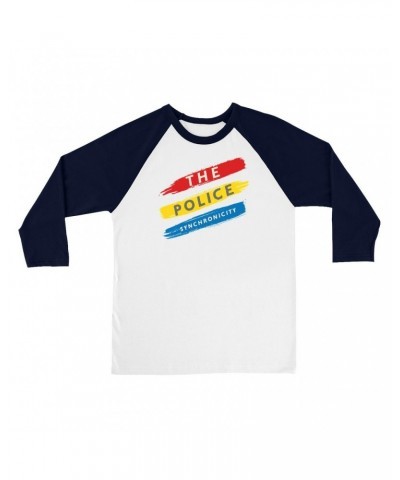 The Police 3/4 Sleeve Baseball Tee | Synchronicity In Color Shirt $11.98 Shirts