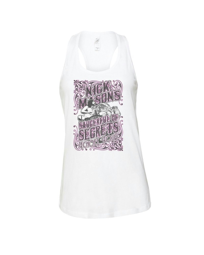 Nick Mason's Saucerful of Secrets NMSOS Flourish Ladies White Tank $15.84 Shirts