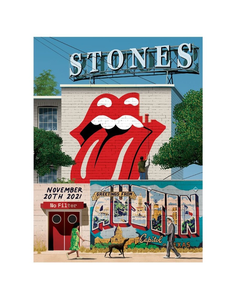 The Rolling Stones Austin No Filter Tour 2021 Lithograph $20.00 Decor