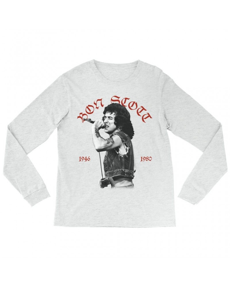 Bon Scott Long Sleeve Shirt | Old English 1946-1980 Shirt $14.68 Shirts