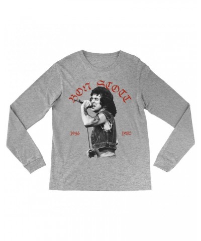 Bon Scott Long Sleeve Shirt | Old English 1946-1980 Shirt $14.68 Shirts