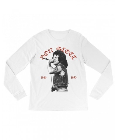 Bon Scott Long Sleeve Shirt | Old English 1946-1980 Shirt $14.68 Shirts