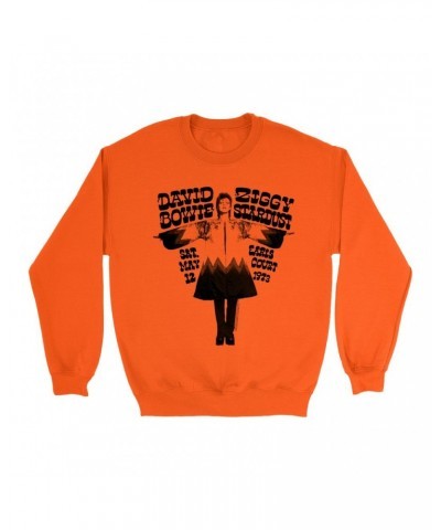 David Bowie Bright Colored Sweatshirt | 1973 Earl's Court Promotion Sweatshirt $15.73 Sweatshirts