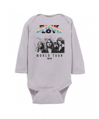 Pink Floyd Long Sleeve Bodysuit | 1973 World Tour Prism Design Distressed Bodysuit $11.16 Shirts