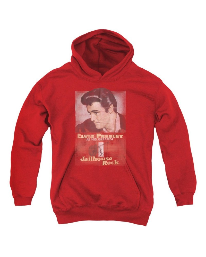 Elvis Presley Youth Hoodie | JAILHOUSE ROCK POSTER Pull-Over Sweatshirt $12.47 Sweatshirts