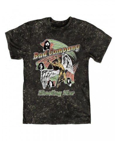 Bad Company T-shirt | Retro Shooting Star '75 Distressed Mineral Wash Shirt $10.78 Shirts