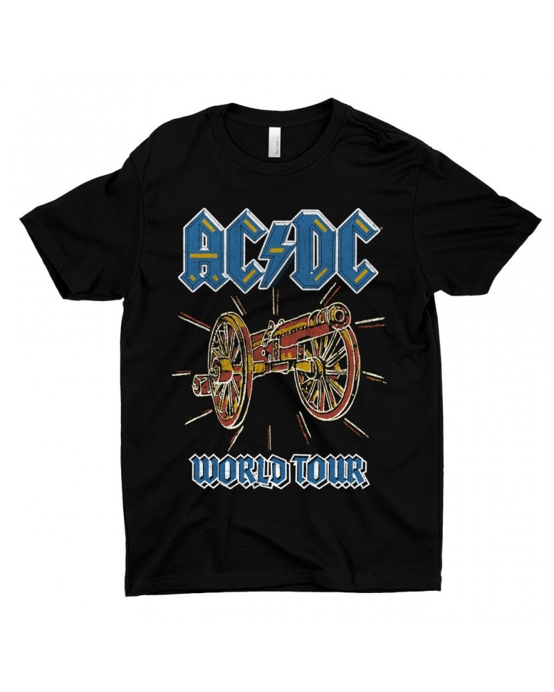 AC/DC T-Shirt | World Tour For Those About To Rock Cannon Image Shirt $7.49 Shirts