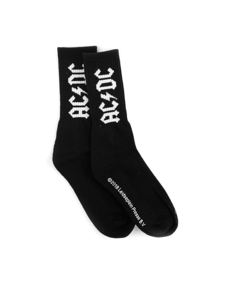 AC/DC Band Logo Black Socks $7.40 Footware