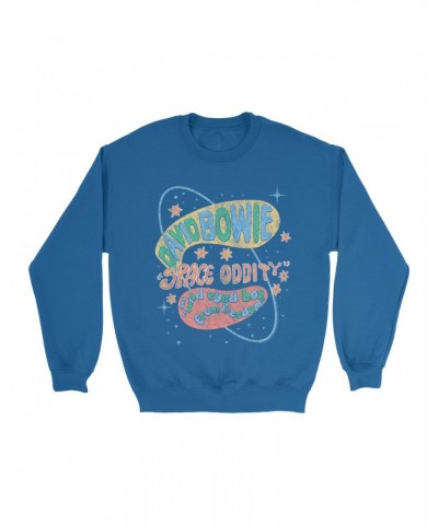 David Bowie Sweatshirt | Pastel Space Oddity Distressed Sweatshirt $14.68 Sweatshirts