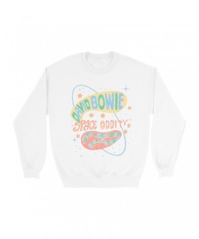 David Bowie Sweatshirt | Pastel Space Oddity Distressed Sweatshirt $14.68 Sweatshirts