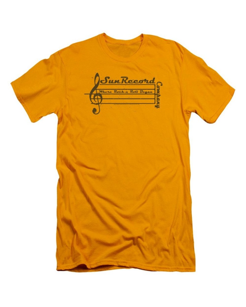 Sun Records Slim-Fit Shirt | MUSIC STAFF Slim-Fit Tee $7.92 Shirts