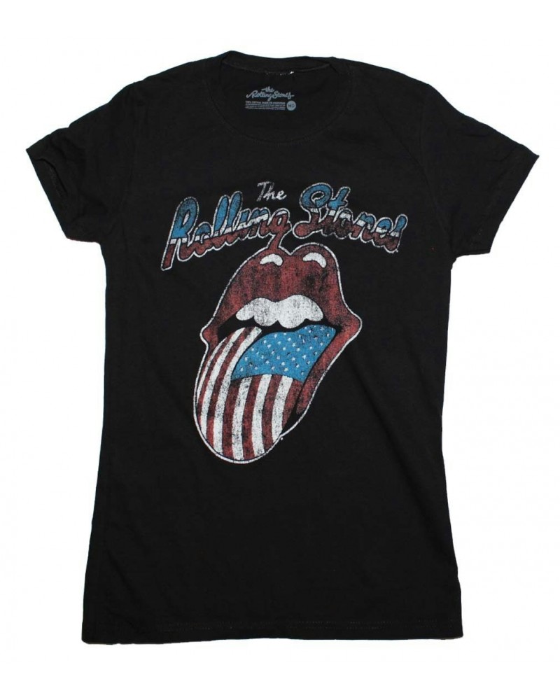 The Rolling Stones T Shirt | Rolling Stones Vintage U.S.A. Tongue Junior's T-Shirt $5.11 Shirts