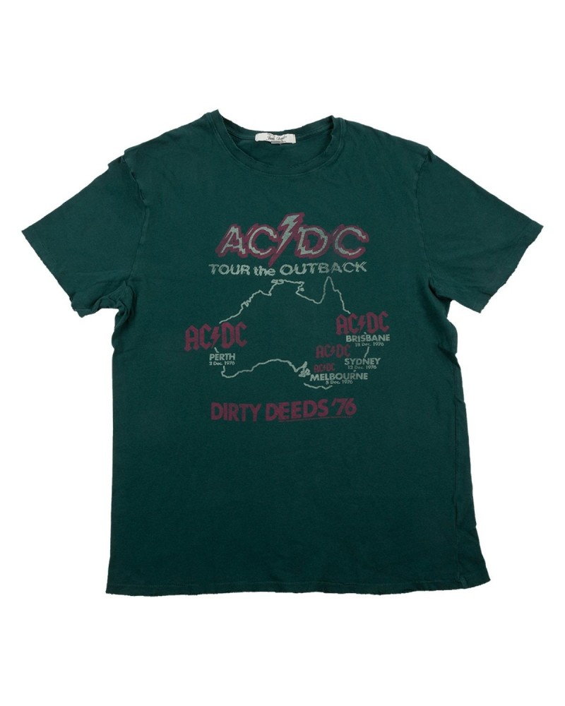 AC/DC Tour the Outback Dirty Deeds Dateback Forest Green T-shirt $10.75 Shirts