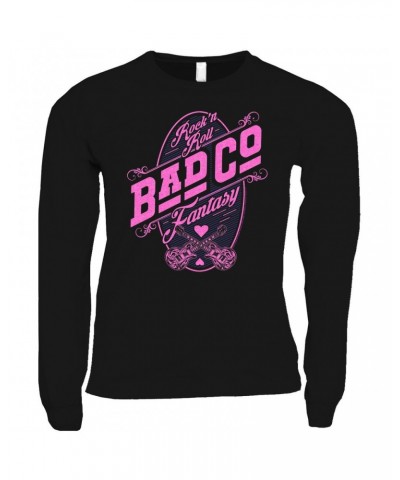 Bad Company Long Sleeve Shirt | Rock N' Roll Fantasy Pink Shirt $8.99 Shirts