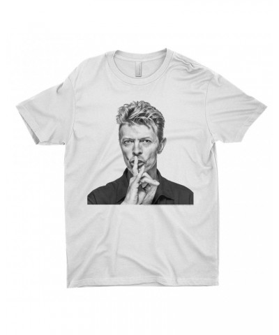 David Bowie T-Shirt | Bowie Black And White Photo Shirt $9.73 Shirts