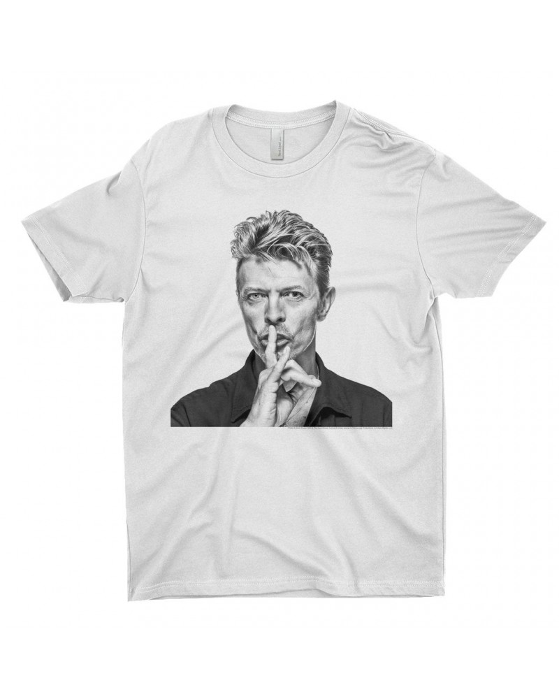 David Bowie T-Shirt | Bowie Black And White Photo Shirt $9.73 Shirts