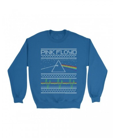 Pink Floyd Sweatshirt | Dark Side Of The Moon Holiday Needlepoint Sweatshirt $14.68 Sweatshirts